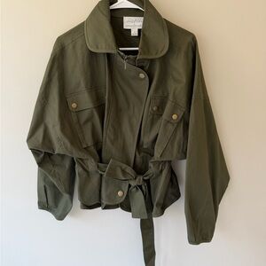 Anthropologie Khaki Utility Jacket